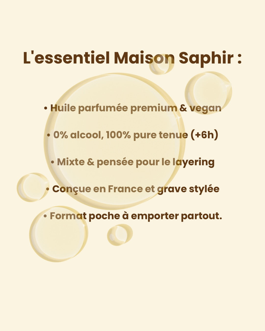 Sélection découverte  •6 huiles parfumées de 1ml + pochette offerte•
