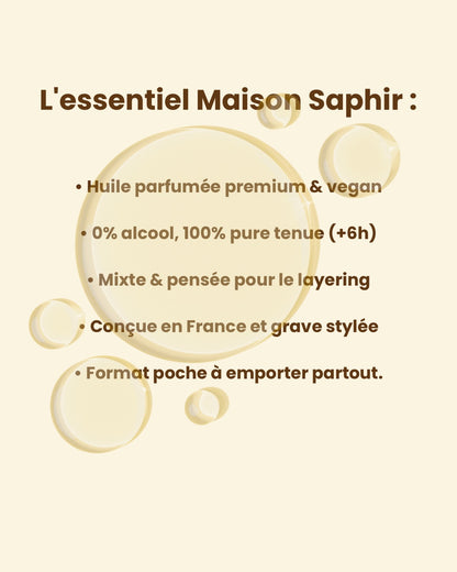 Sélection découverte  •6 huiles parfumées de 1ml + pochette offerte•